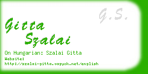 gitta szalai business card